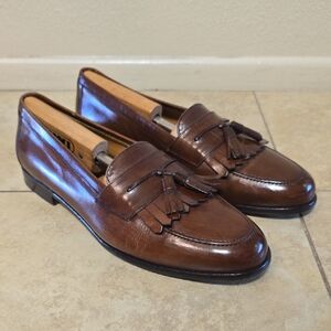 Mezlan Brown Leather Tassel & Kiltie Loafers - Men
